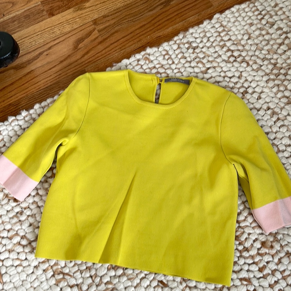 lela rose double knit crop top